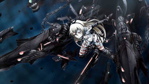 Anime Girl With Shark Guns Wallpaper