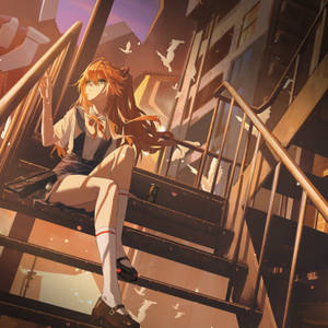 Anime Ipad Asuka In School Uniform Wallpaper