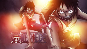 Anime Pirate Luffy With Fire Wallpaper