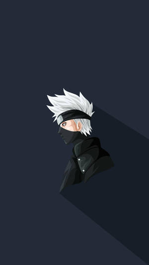 Anime Profile Kakashi In Blue Wallpaper