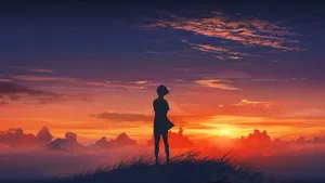 Anime Sunset Wallpaper