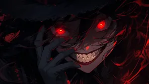 Anime Villainous Grin Evil Smile.jpg Wallpaper