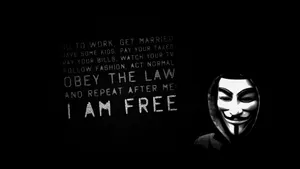 Anonymous Sayings Mask Wallpaper