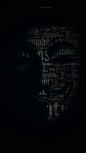 Anonymous Silhouette Letter Face Hacking Android Wallpaper
