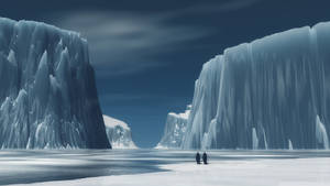 Antarctica Digitally Rendered Illustration Wallpaper