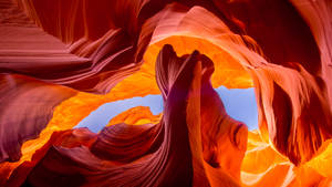 Antelope Canyon From Below Wallpaper