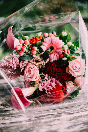 Anthuriums Daisy And Astilbe Flower Bouquet Wallpaper