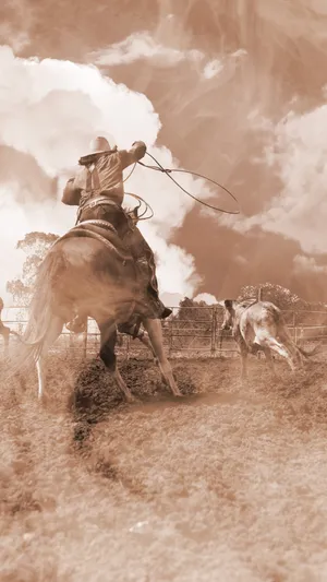 Antique Western Aesthetic Wallpaper