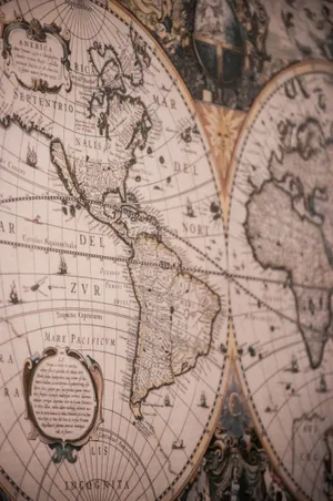 Antique World Map Mural Wallpaper