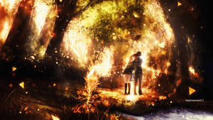 Ao Haru Ride Sparkling Forest Wallpaper