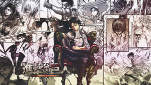 Aot Levi Photo Collage Wallpaper