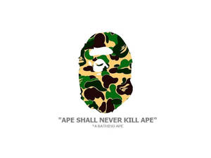 Ape Shall Never Kill Bape Logo Wallpaper