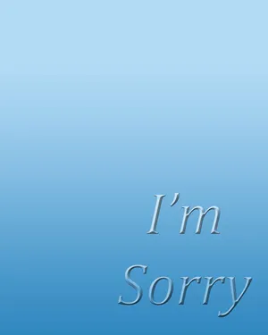 Apology Message Blue Background Wallpaper