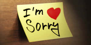 Apology Notewith Heart Wallpaper