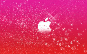 Apple Logo In Girly Pink Glitters Wallpaper