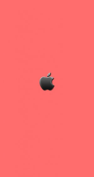 Apple Logo Over Pink Backdrop Ios 7 Wallpaper