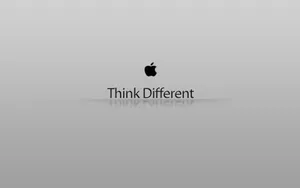 Apple Logo Think Different On White Wallpaper