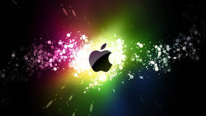 Apple Logo With Spectrum Wallpaper