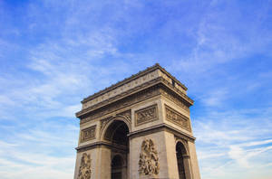 Arc De Triomphe Blue Sky Wallpaper