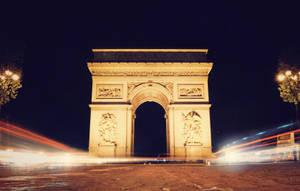 Arc De Triomphe Night Sky Wallpaper