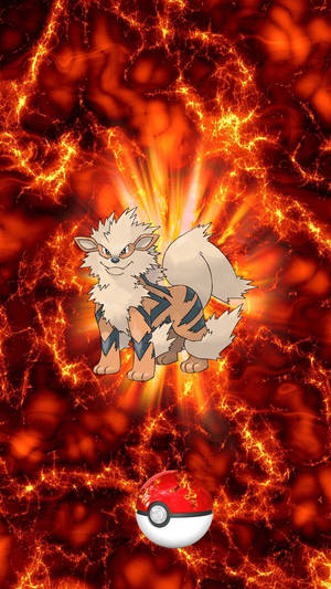 Arcanine Lava Aesthetic Phone Wallpaper