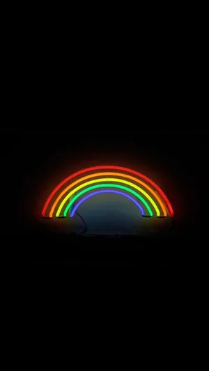 Arch Neon Rainbow Background Wallpaper