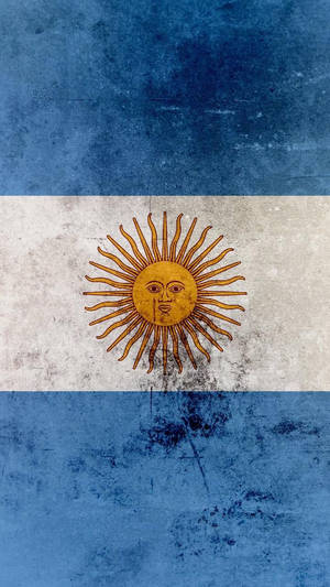 Argentina Flag Grunge Portrait Wallpaper