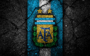 Argentina National Football Team Emblem Pavement Wallpaper