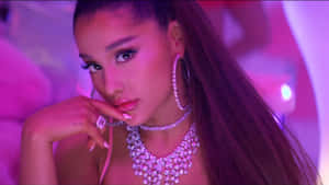 Ariana Grande Dancing In Front Of A Rainbow With Her 7 Rings As She Celebrates 2019 Wallpaper