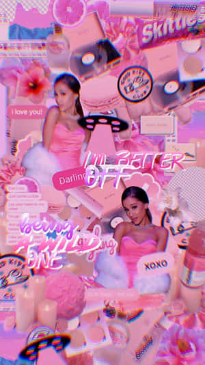 Ariana Grande Pink Aesthetic Wallpaper