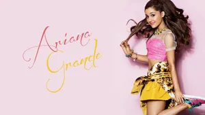 Ariana Grande Pink Yellow Full Hd Wallpaper