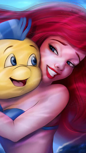 Ariel And Flounder 2160x3840 Wallpaper