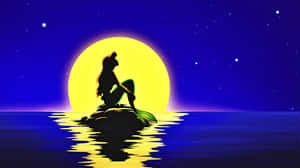 Ariel Silhouette From The Little Mermaid Wallpaper