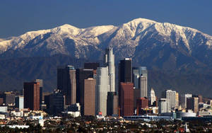 Arizona San Gabriel Mountains Skyline Wallpaper