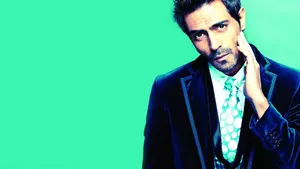 Arjun Rampal On Green Background Wallpaper