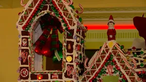 Arlington Life Size Gingerbread House Wallpaper