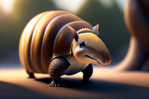 Armadillo Sunset Illustration Wallpaper