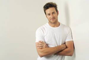 Armie Hammer In White Shirt Wallpaper