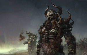 Armor-clad Viking Warriors Wallpaper