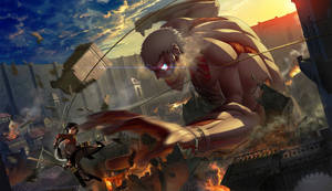 Armored Titan Mikasa Attack On Titan Wallpaper