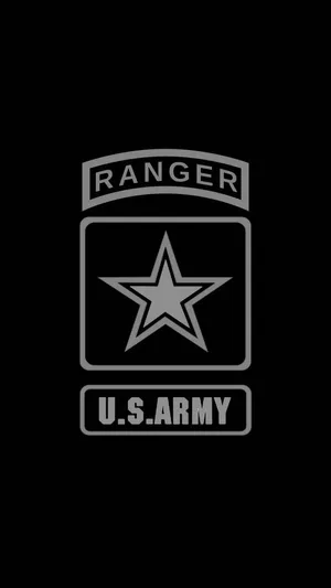 Army Ranger Emblem Black Background Wallpaper
