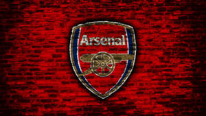 Arsenal Logo On Block Wall Wallpaper