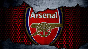 Arsenal Logo On Soccer Net Wallpaper