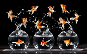 Art Goldfish For Pc Wallpaper