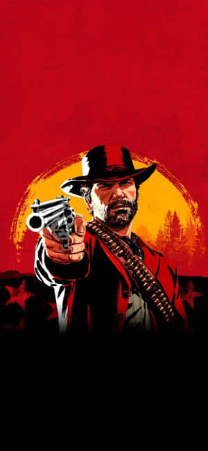 Arthur Morgan Red Backdrop Wallpaper