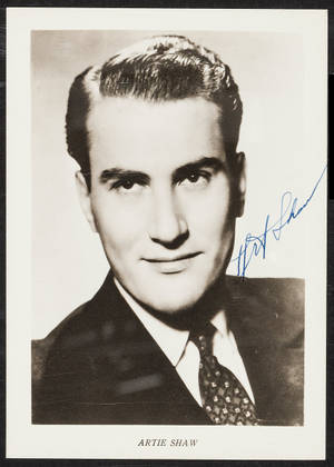 Artie Shaw Portrait With Signature Wallpaper