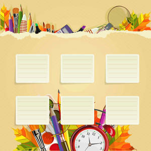 Artistic Illustration School Notepads-tools Wallpaper