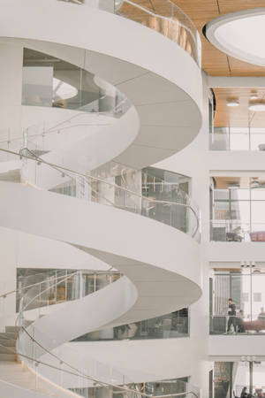 Artistic Shot Of Northeastern University Staircase Wallpaper