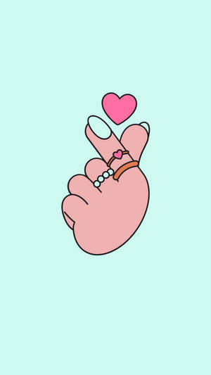 Artsy Drawing Finger Heart Wallpaper