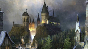Artwork Of Hogwarts Castle Wallpaper